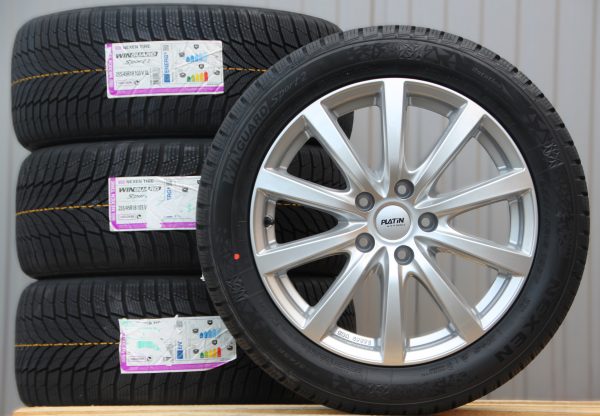 Räder Alufelgen P69 18 Zoll silber 255/45 R18 Nexen Winterreifen
