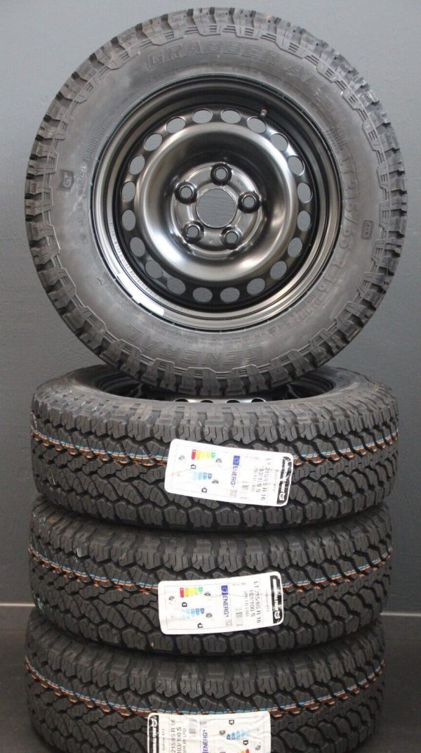 Räder Stahlfelgen schwarz + 215/65 R16 General Grabber AT3 All Terrain
