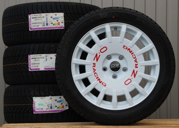 Satz Räder Alufelgen OZ Rally Racing Van weiß 18 Zoll + Nexen Winterreifen