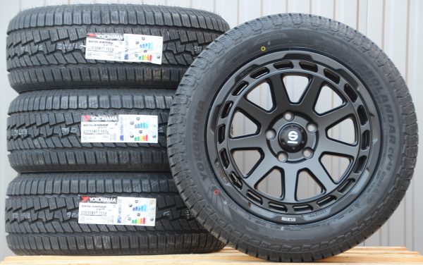 Räder Alufelgen Sparco Gravel schwarz 17 Zoll + Yokohama Geolandar G061 Allwetterreifen