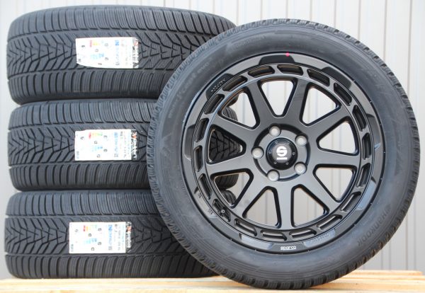 Räder Alufelgen Sparco Gravel 18 Zoll schwarz matt 255/45 R18 Hankook Winterreifen