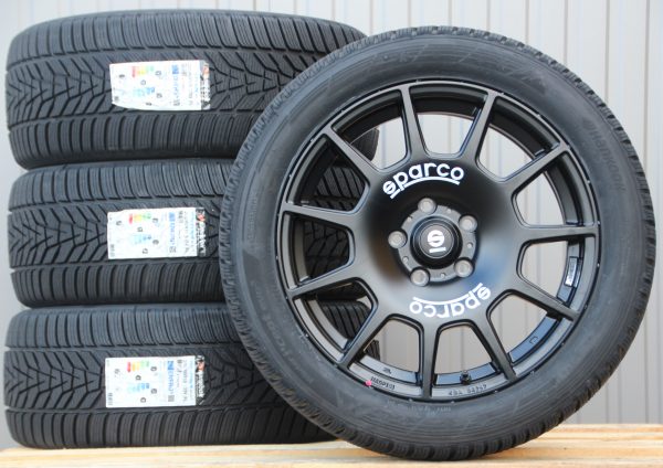 Räder Alufelgen Sparco Terra 18 Zoll schwarz matt 255/45 R18 Hankook Winterreifen