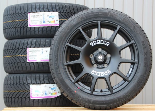 Räder Alufelgen Sparco Terra 18 Zoll schwarz matt 255/45 R18 Nexen Winterreifen