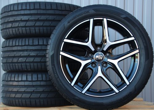 18 Zoll Räder Alufelgen MSW40 schwarz poliert Hankook Sommerreifen