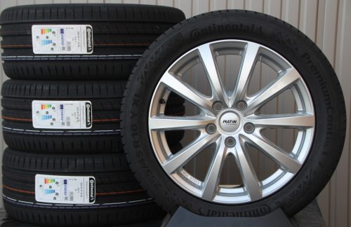 18 Zoll Räder Alufelgen Platin P69 silber + Continental Sommerreifen