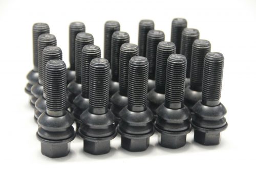 Satz Radschrauben schwarz