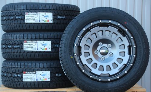 Twin Monotube AT1 KRS Stone mit Ring 235 55 17 Yokohama G061 Räder Alufelgen Twin Monotube AT1 Stone mit Anfahrschutzring 17 Zoll + Yokohama G-061 Allwetterreifen