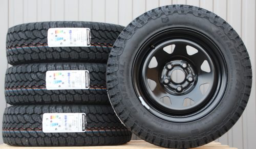 Komplettradsatz Dotz Dakar Stahlfelgen schwarz + 215/65 R16 103S General Grabber AT3 All Terrain Off Road Reifen