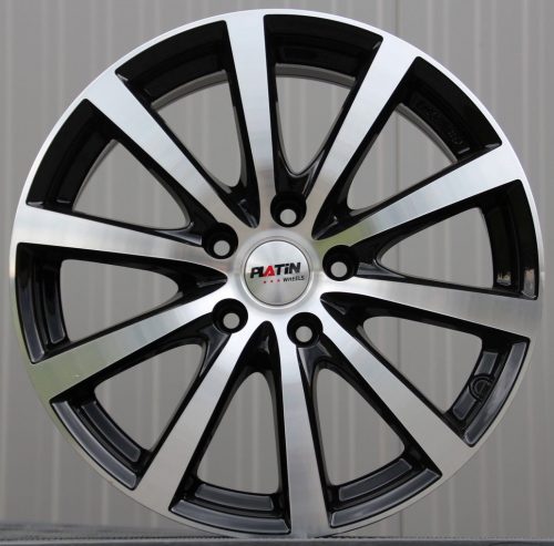 P69 schwarz poliert 5-L. Satz Alufelgen Platin P69 8x18 ET50,1 schwarz poliert