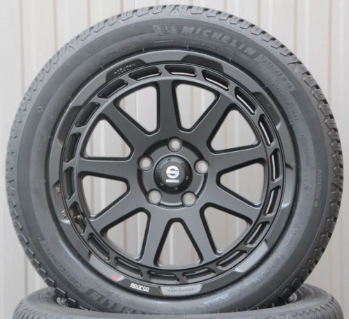 Räder Sparco Gravel schwarz 18 Zoll Alufelgen + Michelin Allwetterreifen
