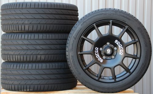 Räder Alufelgen Sparco Terra 18 Zoll schwarz matt 255/45 R18 103Y Hankook Sommerreifen