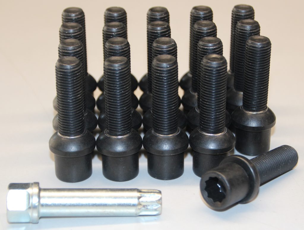 Satz Stern Radschrauben versenkt schwarz inkl. Adapter Twin Monotube