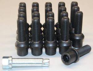 Satz Stern Radschrauben versenkt schwarz inkl. Adapter Twin Monotube