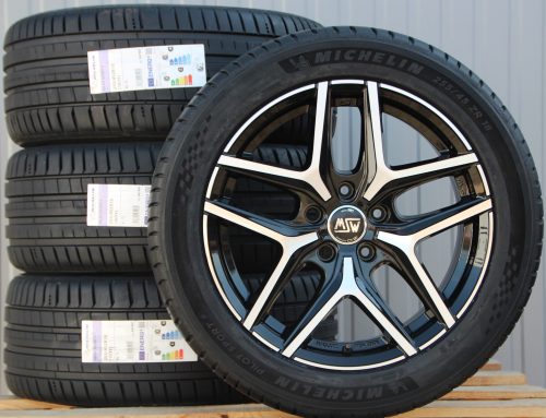 Satz 18 Zoll Räder Alufelgen MSW40 schwarz poliert + Michelin Sommerreifen