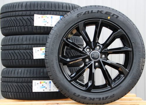 Räder Alufelgen MSW42 schwarz 18 Zoll Alufelgen + Falken Allwetterreifen 255/45 R18