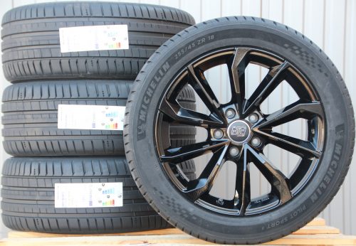 Satz 18 Zoll Räder Alufelgen MSW42 black glossy + Michelin Sommerreifen