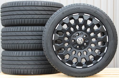 Räder MSW99 schwarz matt Lip polished 18 Zoll Alufelgen + 235/50 R18 101Y Sommerreifen