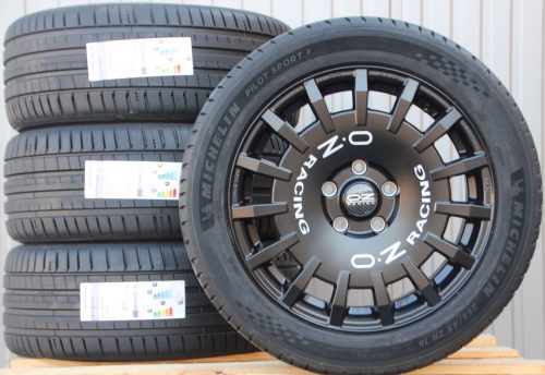 Satz Räder Alufelgen OZ Rally Racing Van schwarz 18 Zoll + Michelin Sommerreifen