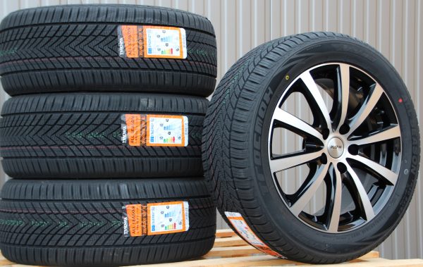 Räder Alufelgen P69 18 Zoll schwarz poliert 255/45 R18 Allwetterreifen - Image 2