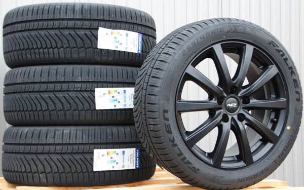 Satz 18 Zoll Räder Alufelgen Platin P69 schwarz + Falken Allwetterreifen - Image 2