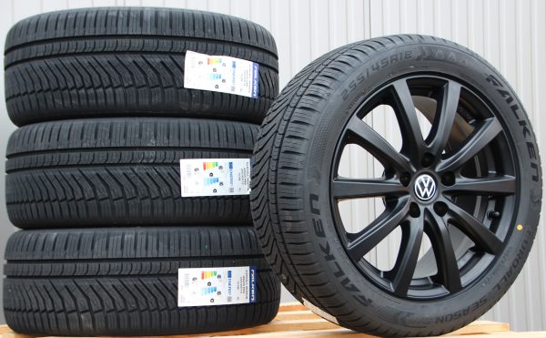 Satz 18 Zoll Räder Alufelgen Platin P69 schwarz + Falken Allwetterreifen - Image 4