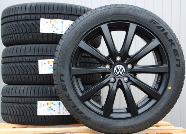 Satz 18 Zoll Räder Alufelgen Platin P69 schwarz + Falken Allwetterreifen - Image 3