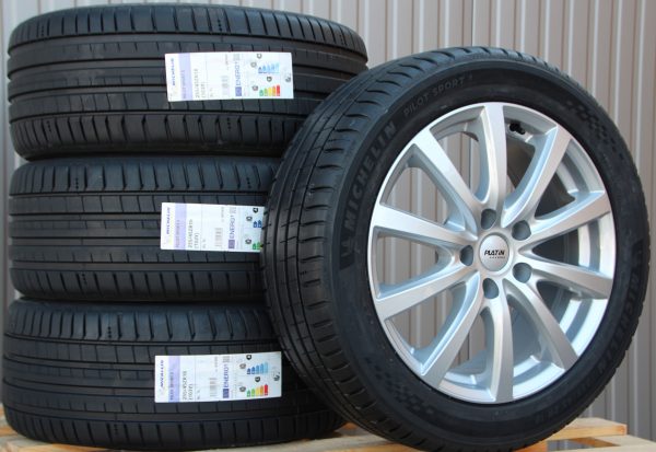 Satz 18 Zoll Räder Alufelgen Platin P69 silber + Michelin Sommerreifen - Image 2