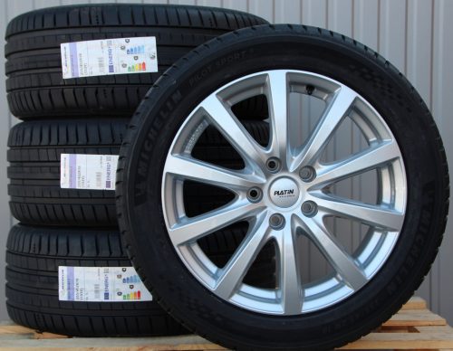 Satz 18 Zoll Räder Alufelgen Platin P69 silber + Michelin Sommerreifen
