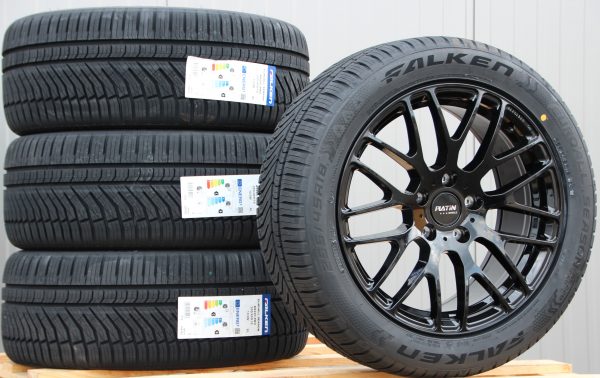 Satz 18 Zoll Räder Alufelgen Platin P70 schwarz + Falken Allwetterreifen - Image 2