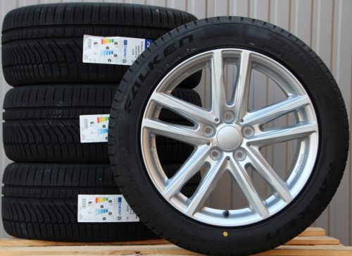 Satz 18 Zoll Räder Alufelgen Rial X10X silber + Falken Allwetterreifen