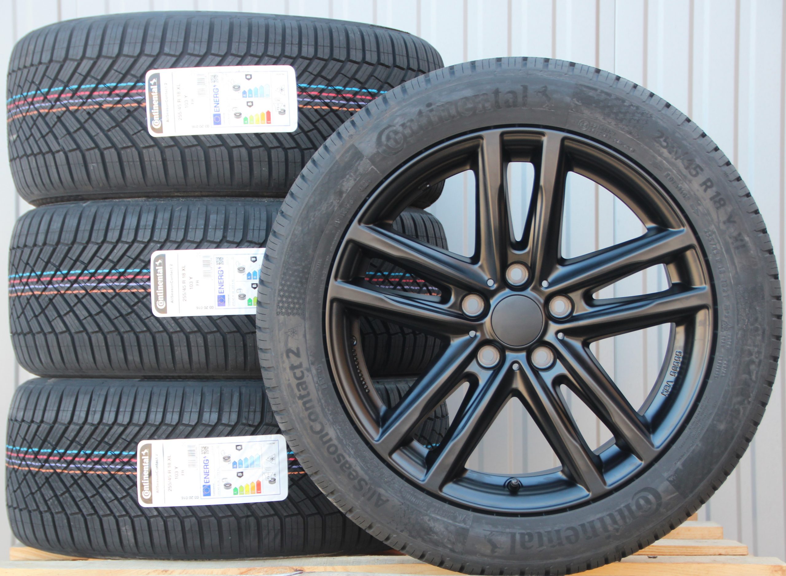 18 Zoll Räder Rial X10X schwarz Alufelgen + Continental Allwetterreifen