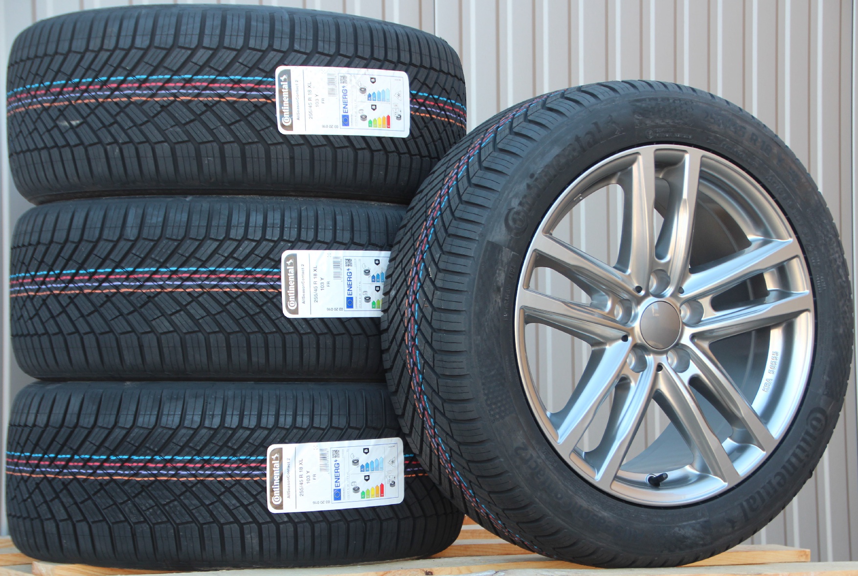 18 Zoll Räder Rial X10X grau Alufelgen + Continental Allwetterreifen – Bild 4