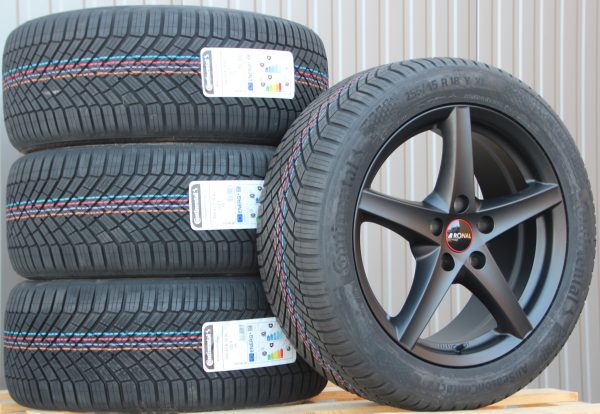18 Zoll Räder Ronal R41 Trend schwarz Alufelgen + Continental Allwetterreifen - Image 2