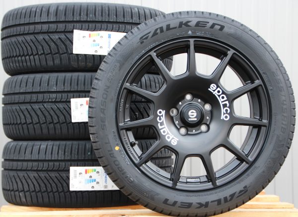 Räder Sparco Terra schwarz 18 Zoll Alufelgen + Falken Allwetterreifen