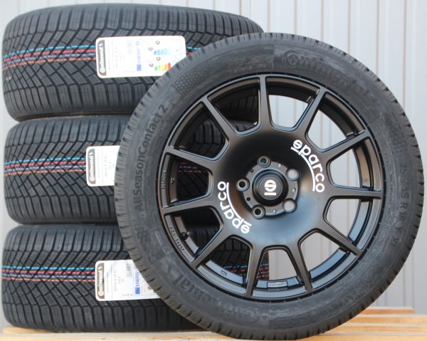 Räder Sparco Terra schwarz 18 Zoll Alufelgen + Continental Allwetterreifen