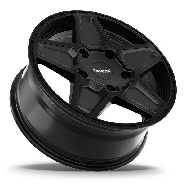 Alufelgen SuperMetal Rocket 8x18 ET40 schwarz matt