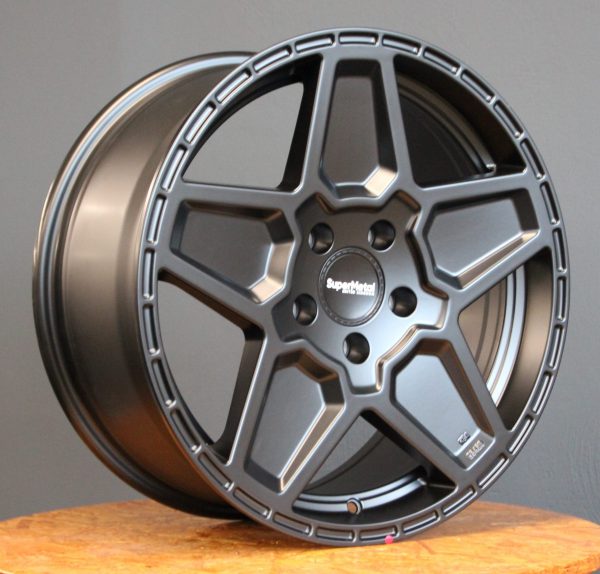 Alufelgen SuperMetal Rocket 8x18 ET40 schwarz matt – Bild 2