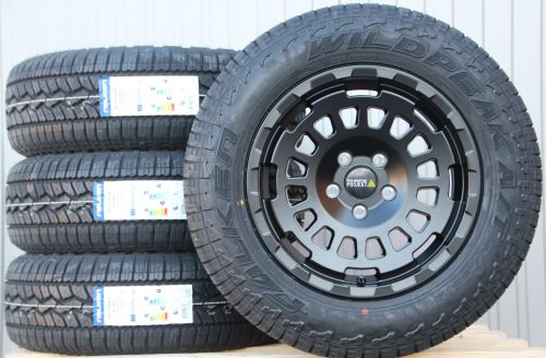 Twin Monotube 17 Zoll schwarz ohne Ring 235 65 17 Falken AT Räder Alufelgen Twin Monotube AT 17 Zoll + Falken Wildpeak A/T Terrain Reifen