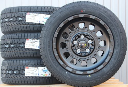 Twin Monotube AT3 schwarz ohne Ring 235 55 17 Yokohama G-061 Räder Alufelgen Twin Monotube Projekt AT3 17 Zoll schwarz + Yokohama G-061 Allwetterreifen