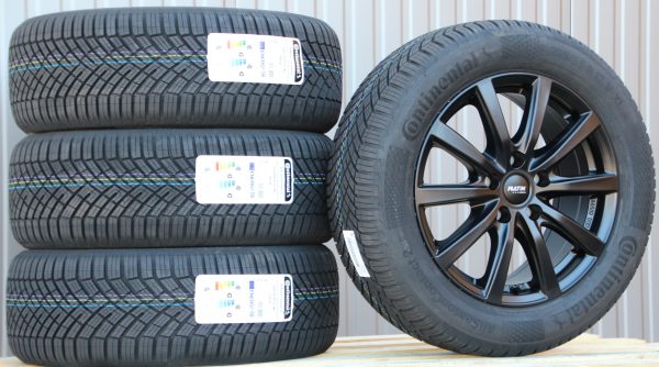 Räder Alufelgen Platin P69 schwarz 17 Zoll + Continental Allwetterreifen – Bild 2
