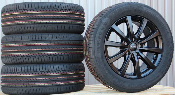 Räder Alufelgen Platin P69 schwarz 17 Zoll + Continental Sommerreifen - Image 2