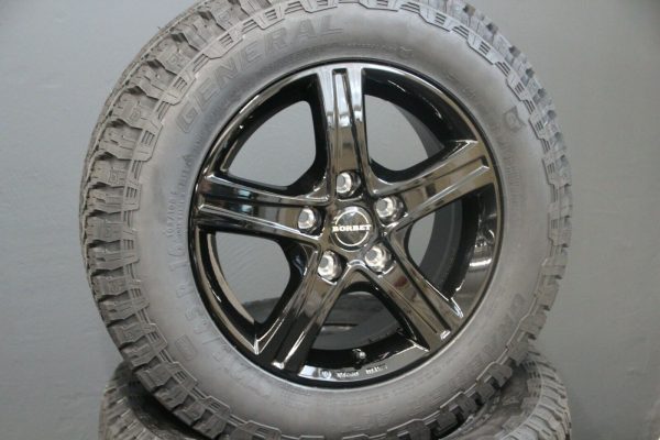 Komplettradsatz Alufelgen Borbet schwarz + 215/65 R16 103S General Grabber AT3 All Terrain