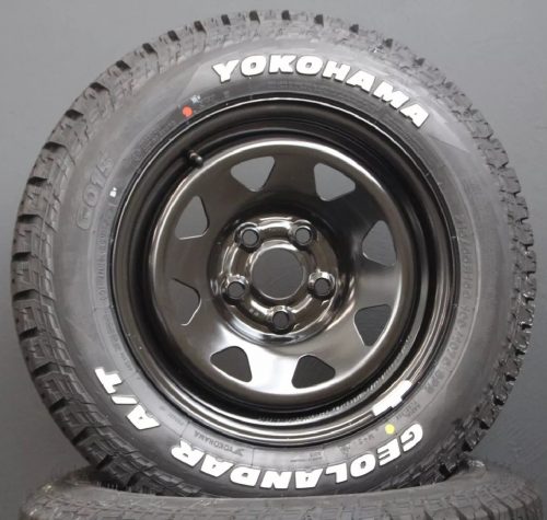 Komplettradsatz Dotz Dakar Stahlfelgen schwarz + 215/65 R16 109S Yokohama G-015 All Terrain Off Road Reifen