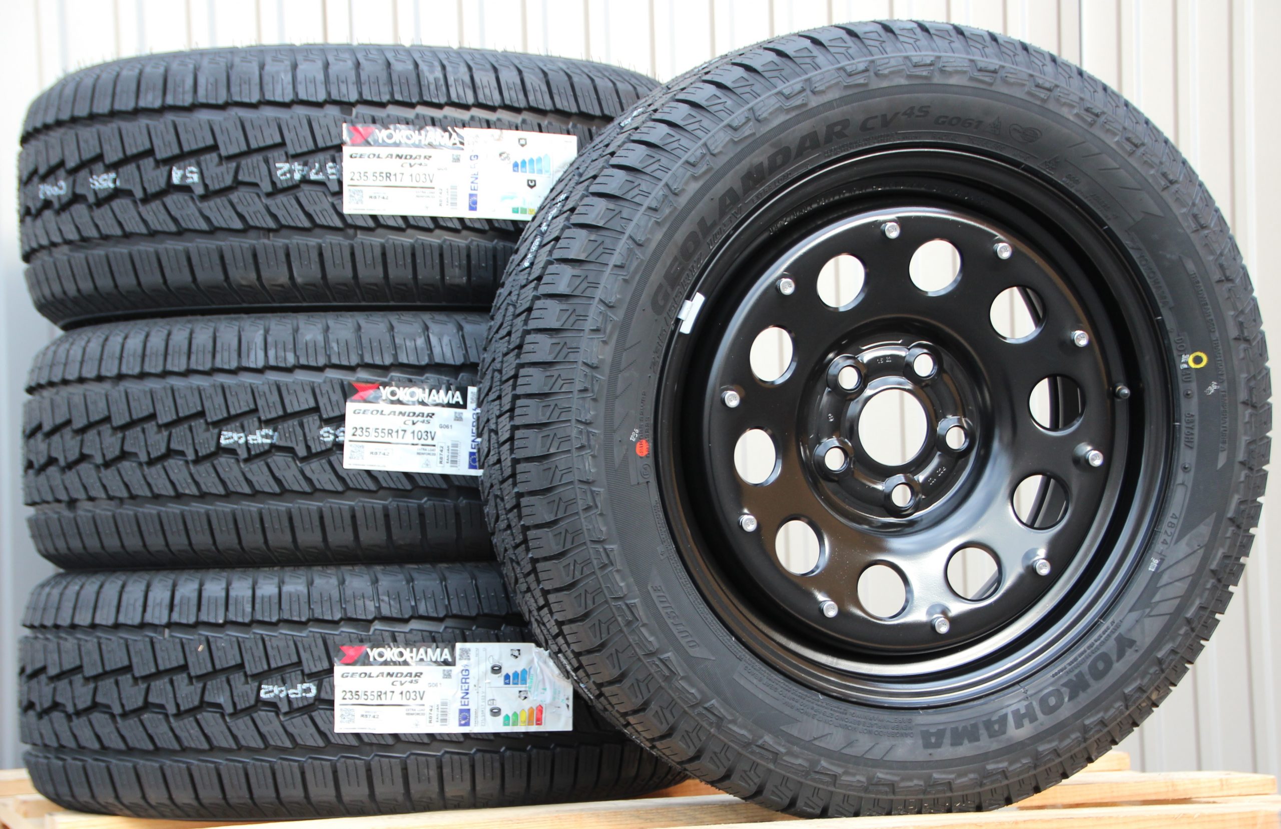 Räder Stahlfelgen Dotz Modular schwarz 17 Zoll + Yokohama Geolandar G-061 Allwetterreifen – Bild 2