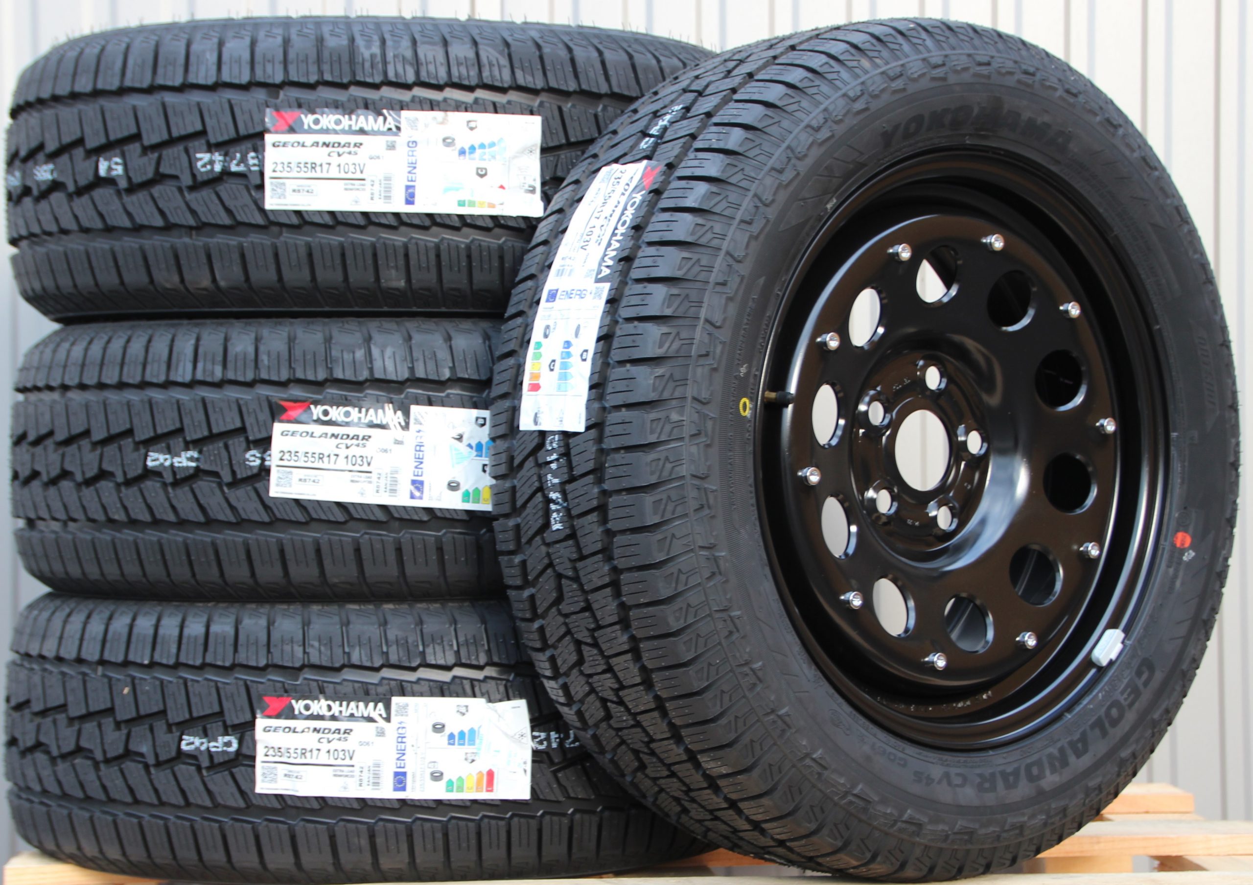 Räder Stahlfelgen Dotz Modular schwarz 17 Zoll + Yokohama Geolandar G-061 Allwetterreifen – Bild 3