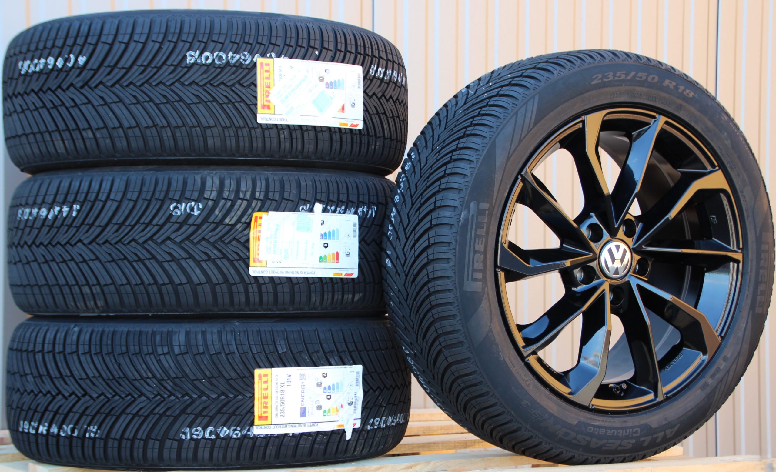 Räder MSW42 schwarz 18 Zoll Alufelgen + Pirelli Allwetterreifen – Bild 5