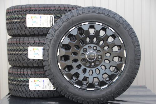 MSW99 17 Zoll schwarz pol. KRS General AT3 Räder Alufelgen MSW99 black lip polished 17 Zoll + General Grabber AT3 All Terrain Reifen Off Road