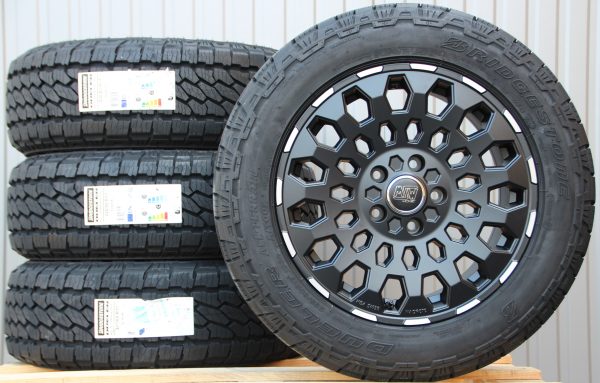 Räder Alufelgen MSW99 schwarz poliert 17 Zoll + Bridgestone Dueler AT-002 All Terrain Off Road – Bild 3