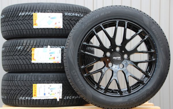 Räder Alufelgen P70 18 Zoll schwarz glanz Pirelli Allwetterreifen