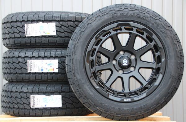 Räder Alufelgen Sparco Gravel schwarz 17 Zoll + Bridgestone Dueler AT-002 All Terrain Off Road